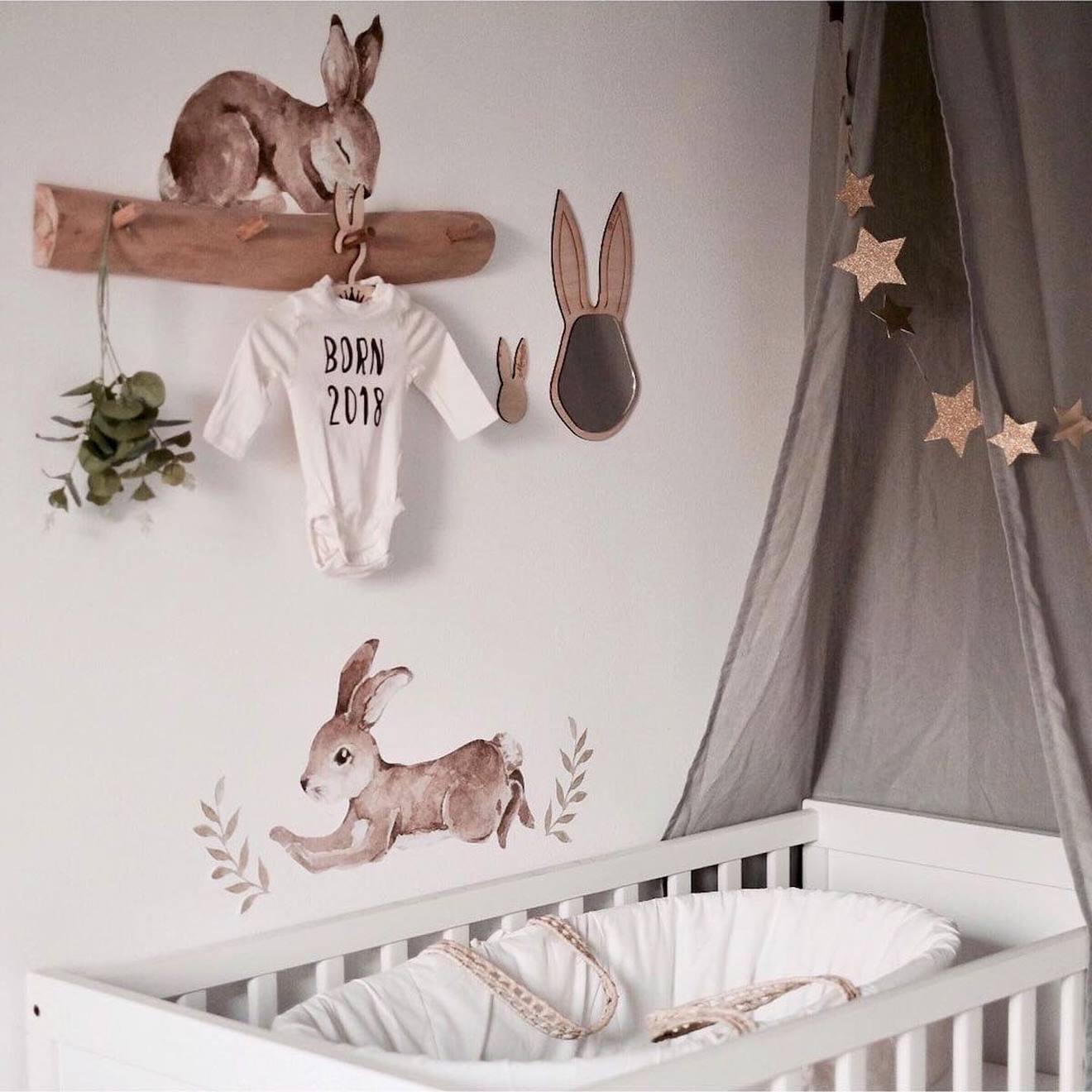 Planche de stickers enfants - petits lapins pink