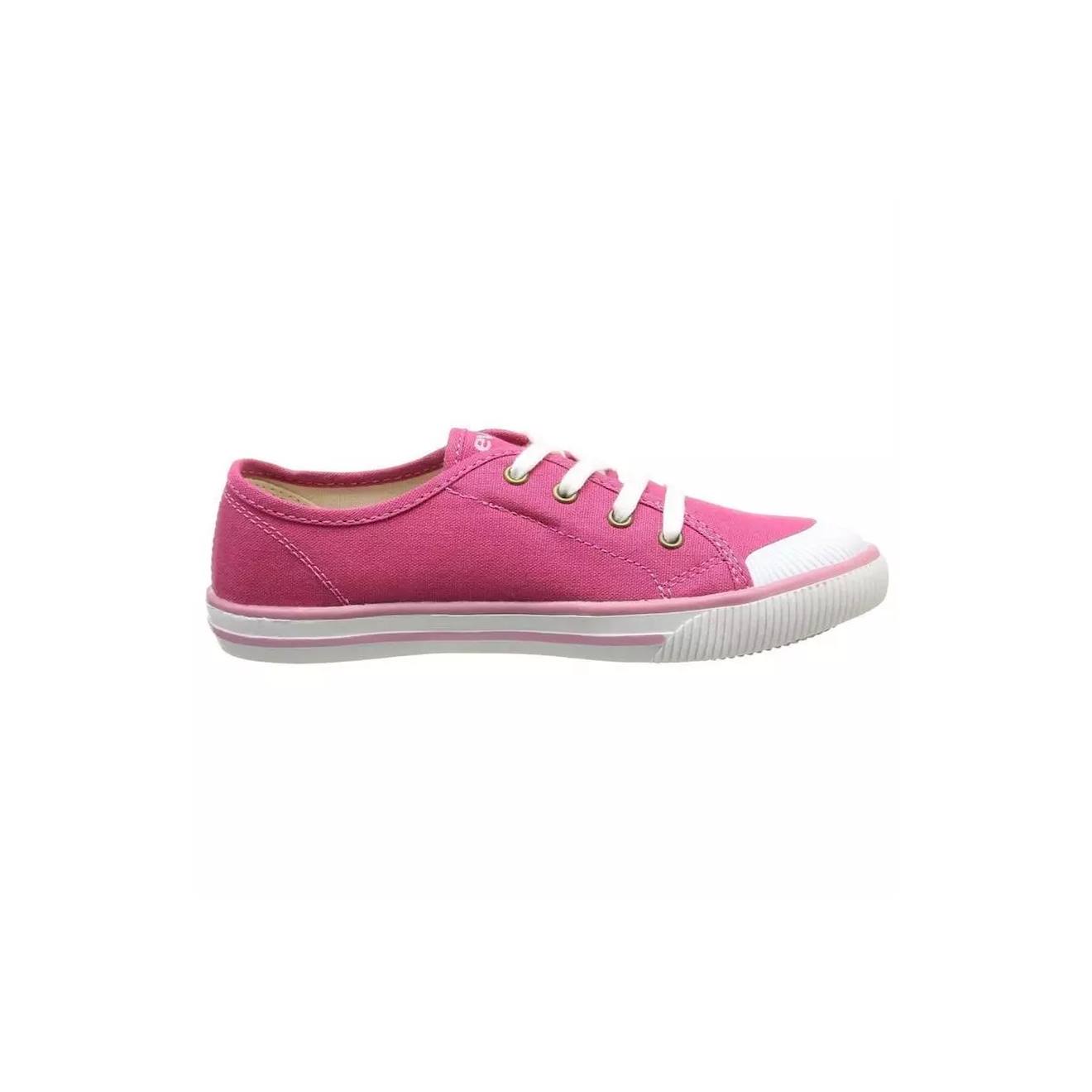 Baskets À Lacets Textile Enfant Gong Rose