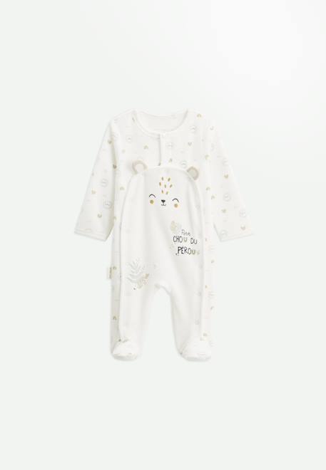 Bébé-Pyjama bébé en velours ouverture pont mon petit chou du pérou