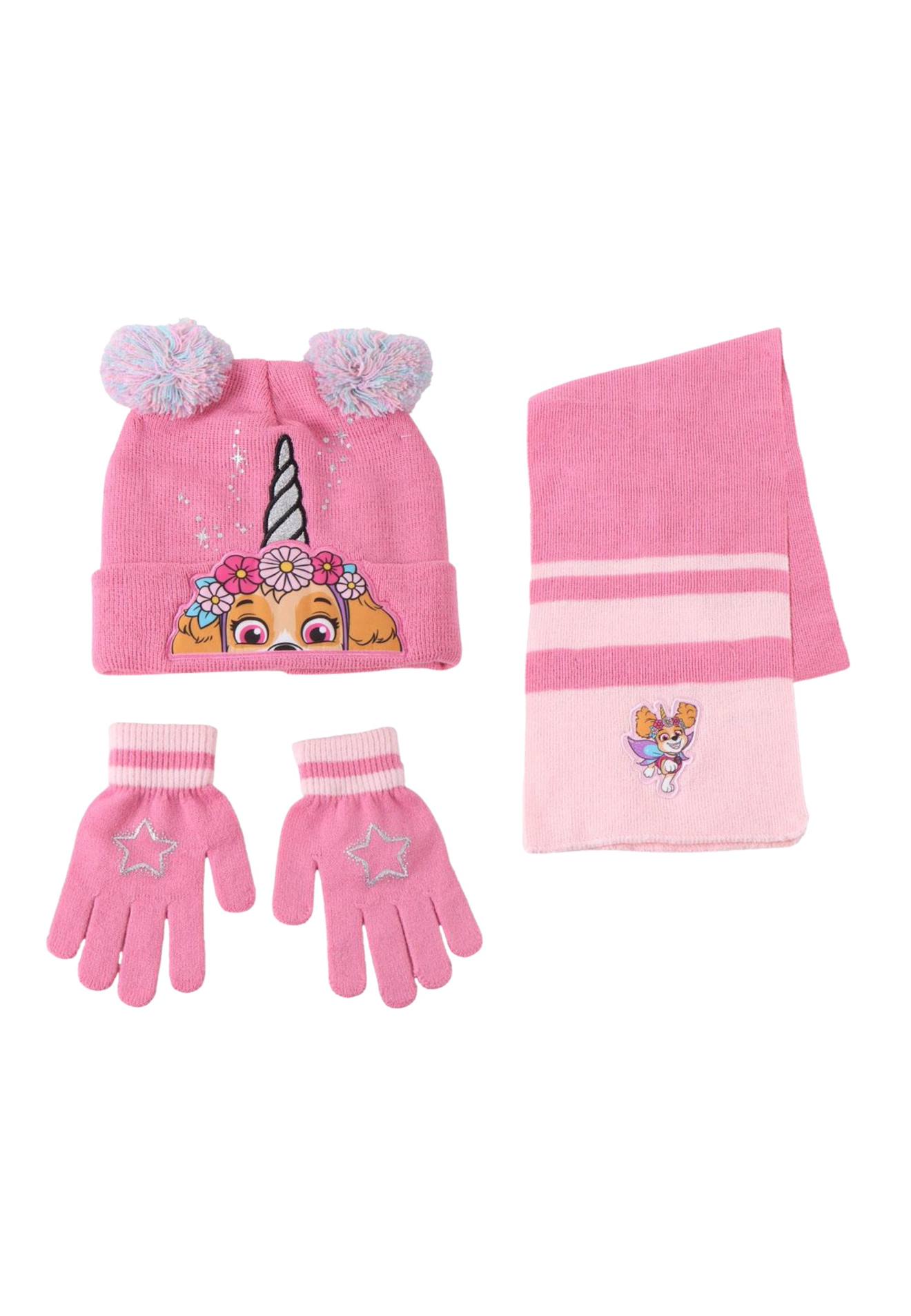 Ensemble Écharpe Paw Patrol De 3 Pièces Rose
