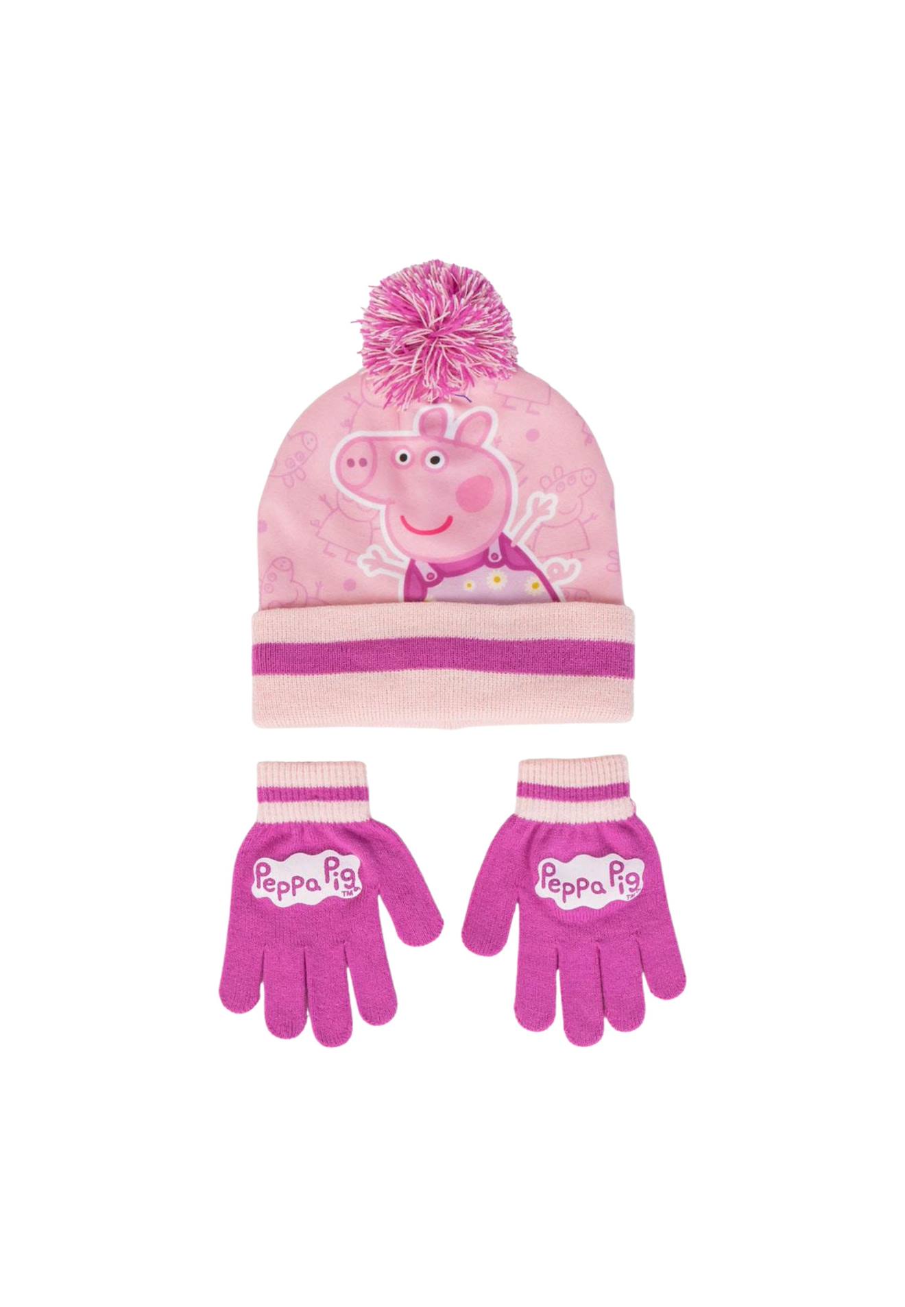 Ensemble 2 Pices Peppa Pig - Bonnet Et Gants Rose 21 €