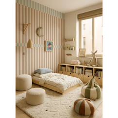 -Papier peint enfants rayures petit explorateur
