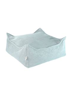 -Pouf enfant ottoman carré - coussin de sol déhoussable en velours côtelé