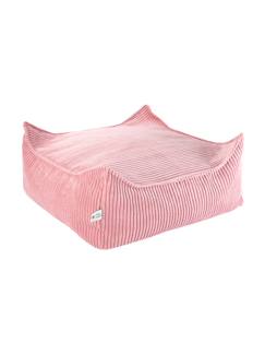 -Pouf enfant ottoman carré - coussin de sol déhoussable en velours côtelé