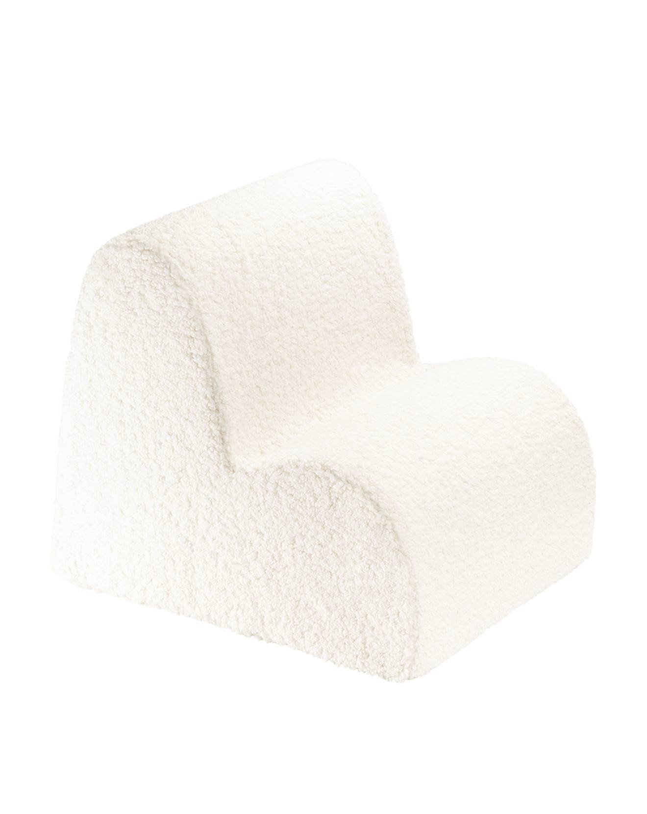 Fauteuil Chaise Enfant Nuage - Pouf En Teddy Cream White