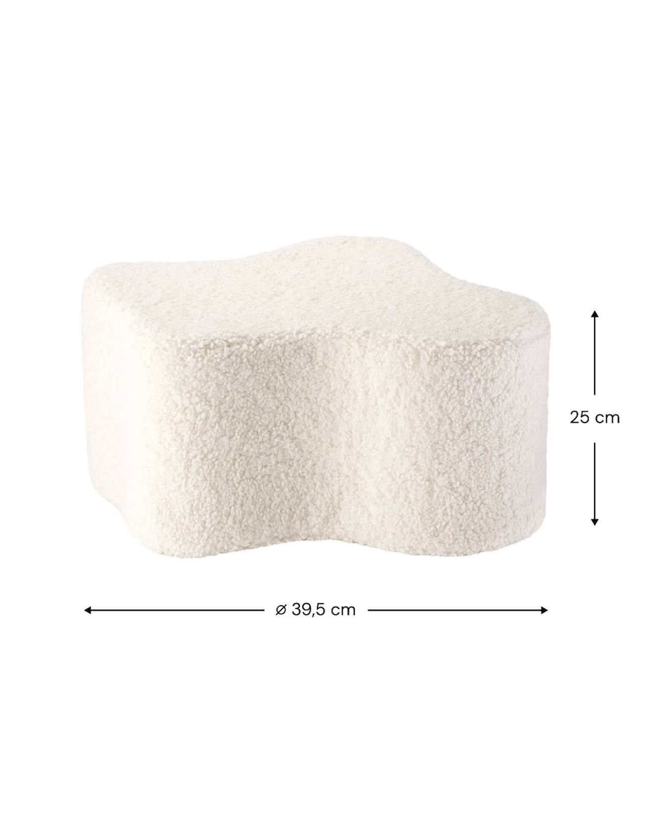 Pouf Enfant Nuage En Teddy Cream White (Wigiwama) - Image 2