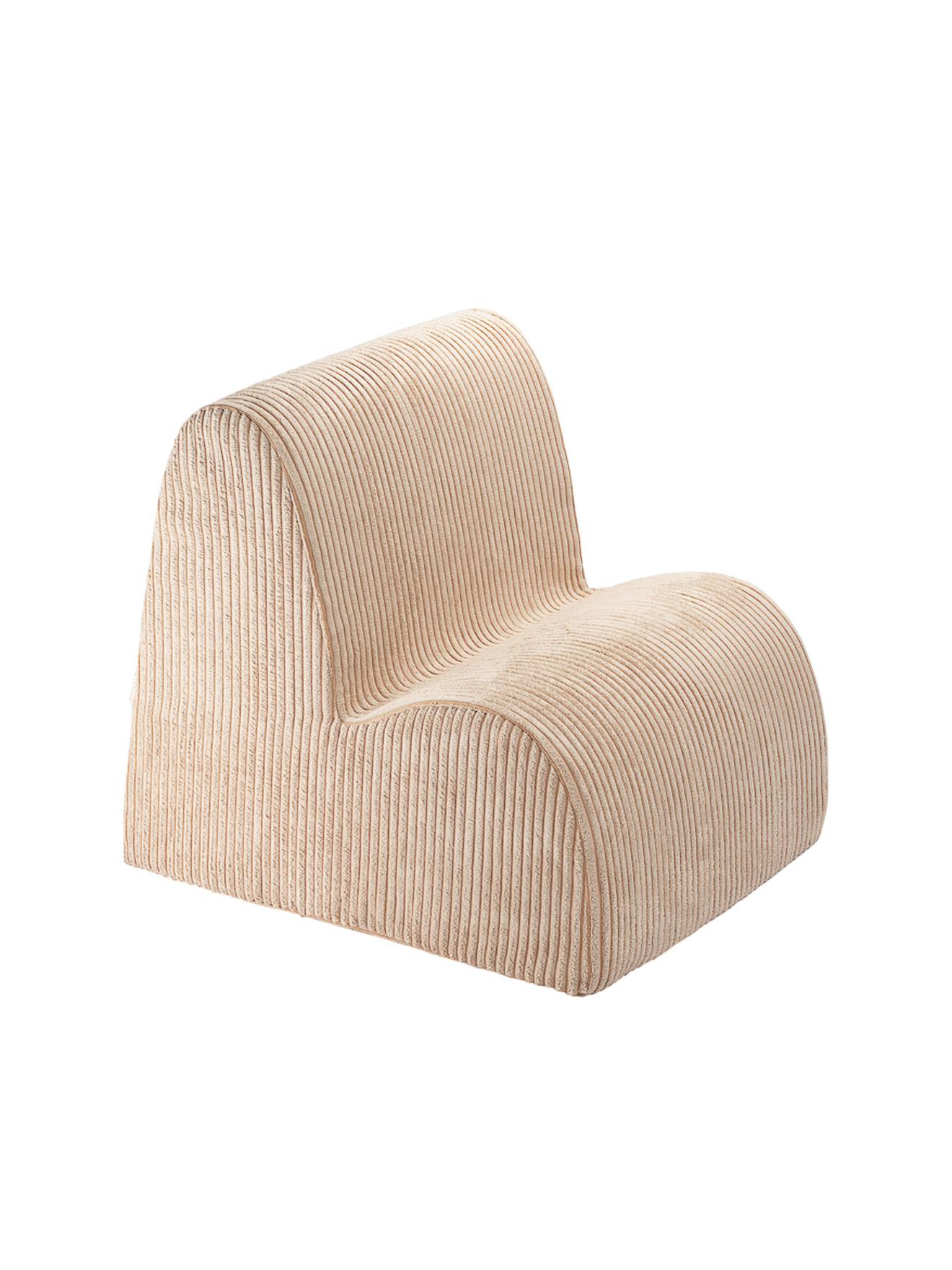 Fauteuil Chaise Enfant Nuage - Pouf En Velours Côtelé Brown Sugar