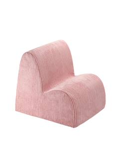 -Fauteuil chaise enfant nuage - pouf en velours côtelé
