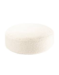 -Pouf enfant ottoman rond - coussin de sol déhoussable en teddy