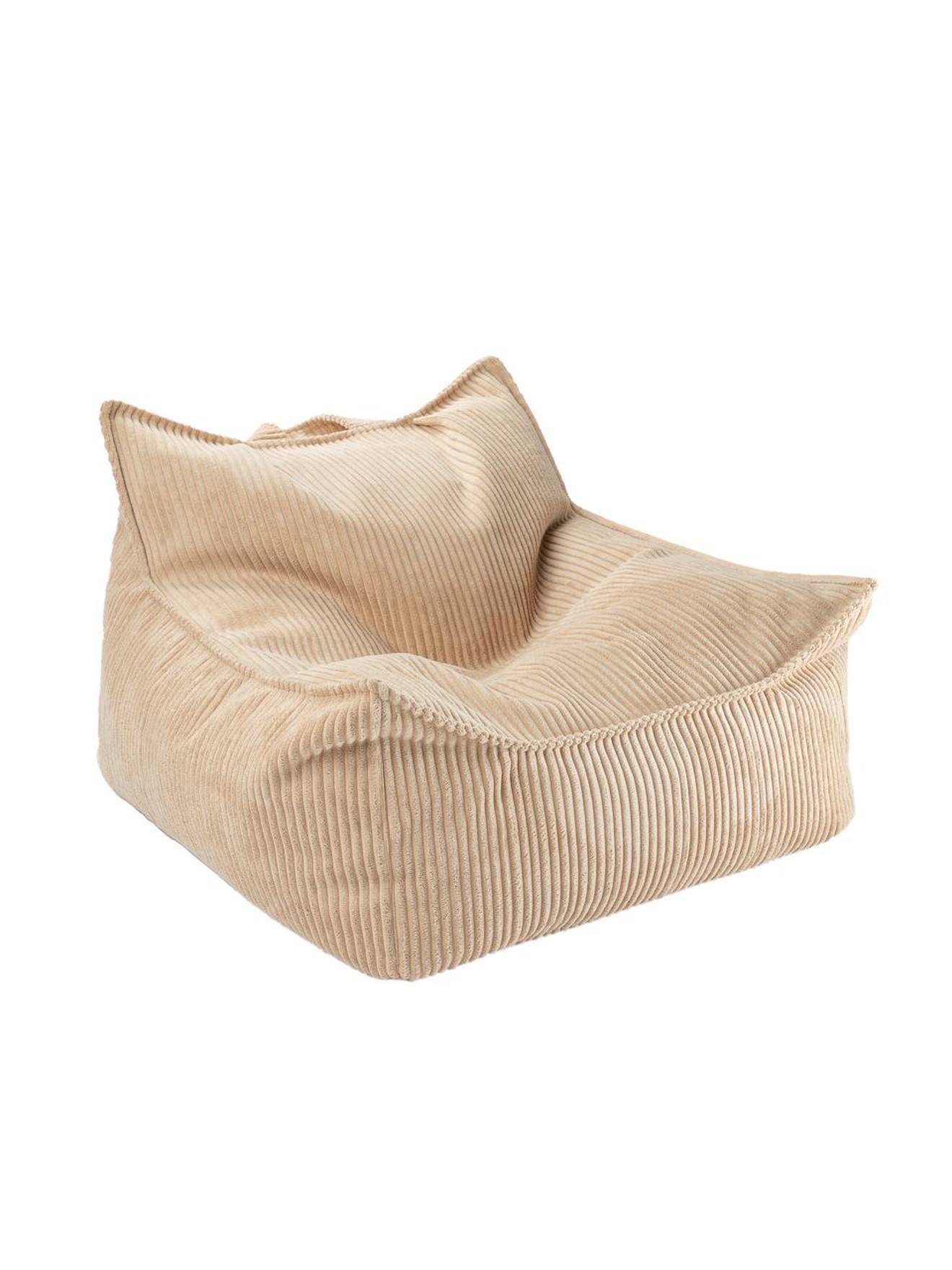 Pouf Poire Chambre Enfant - Fauteuil Comfortable En Velours Côtelé Brown Sugar (Wigiwama) - Image 1