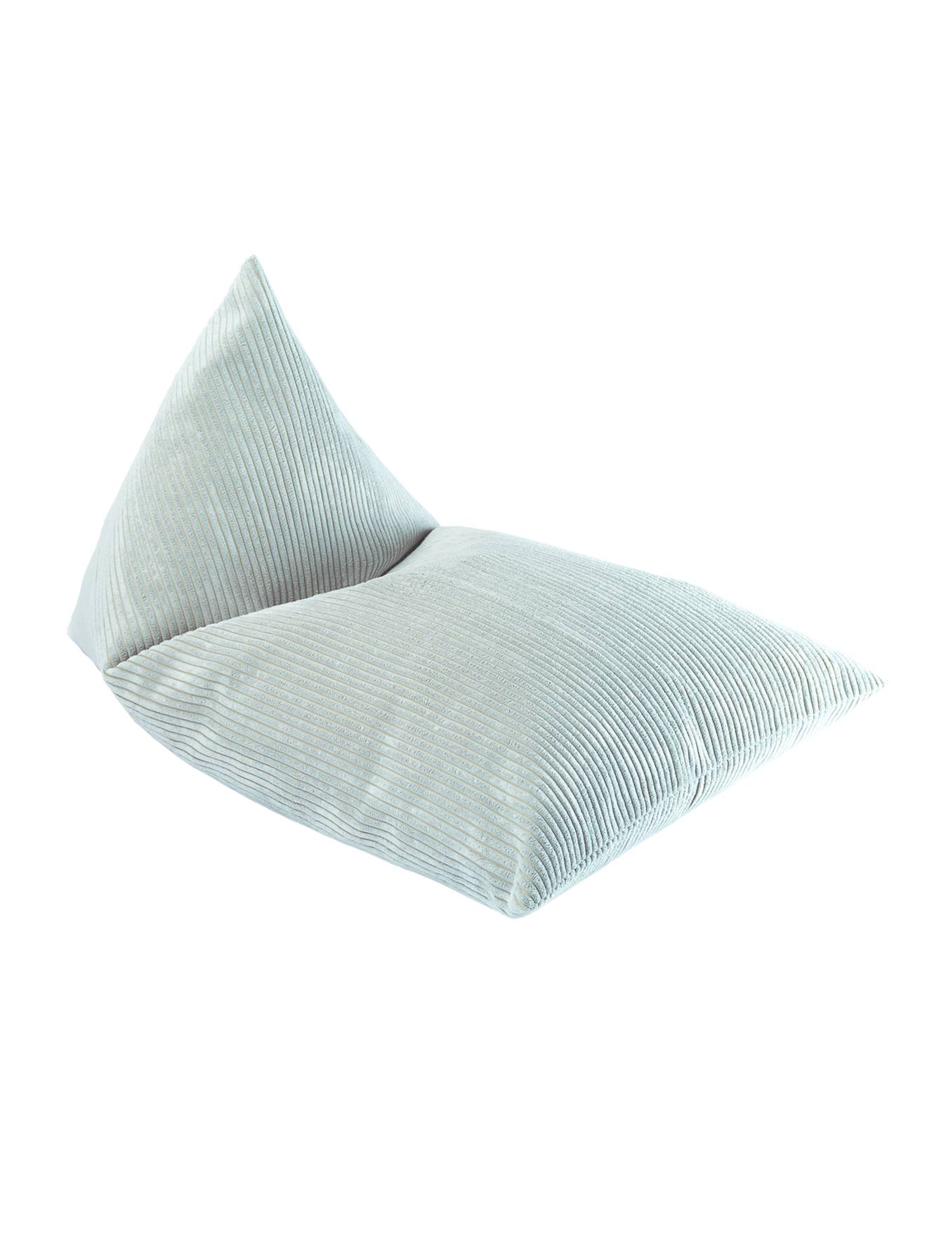 Grand Pouf Poire Enfant - Méridienne Lounge En Velours Côtelé Peppermint Green