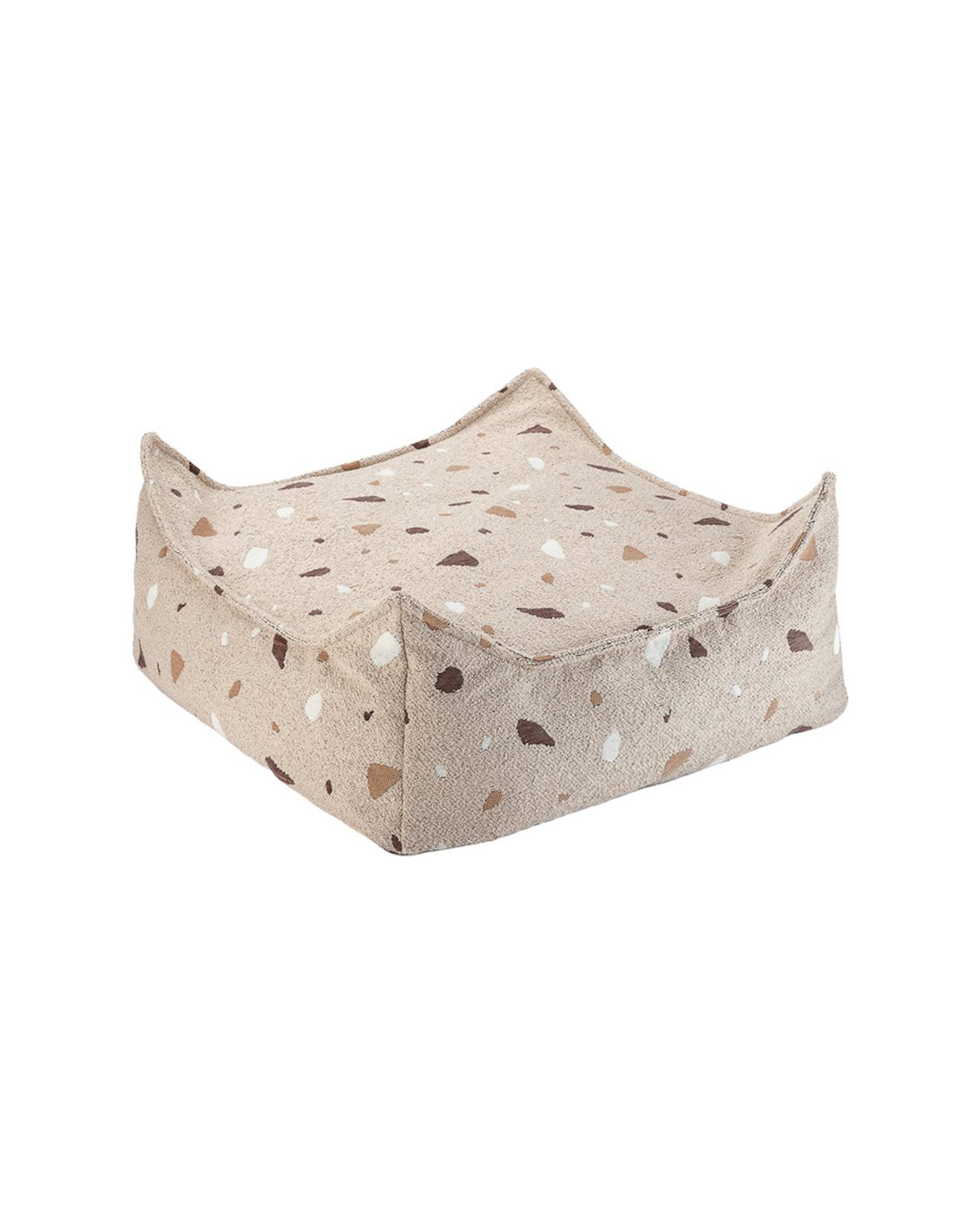 Pouf Enfant Ottoman Carré - Coussin De Sol Design Terrazzo Terrazzo Sand