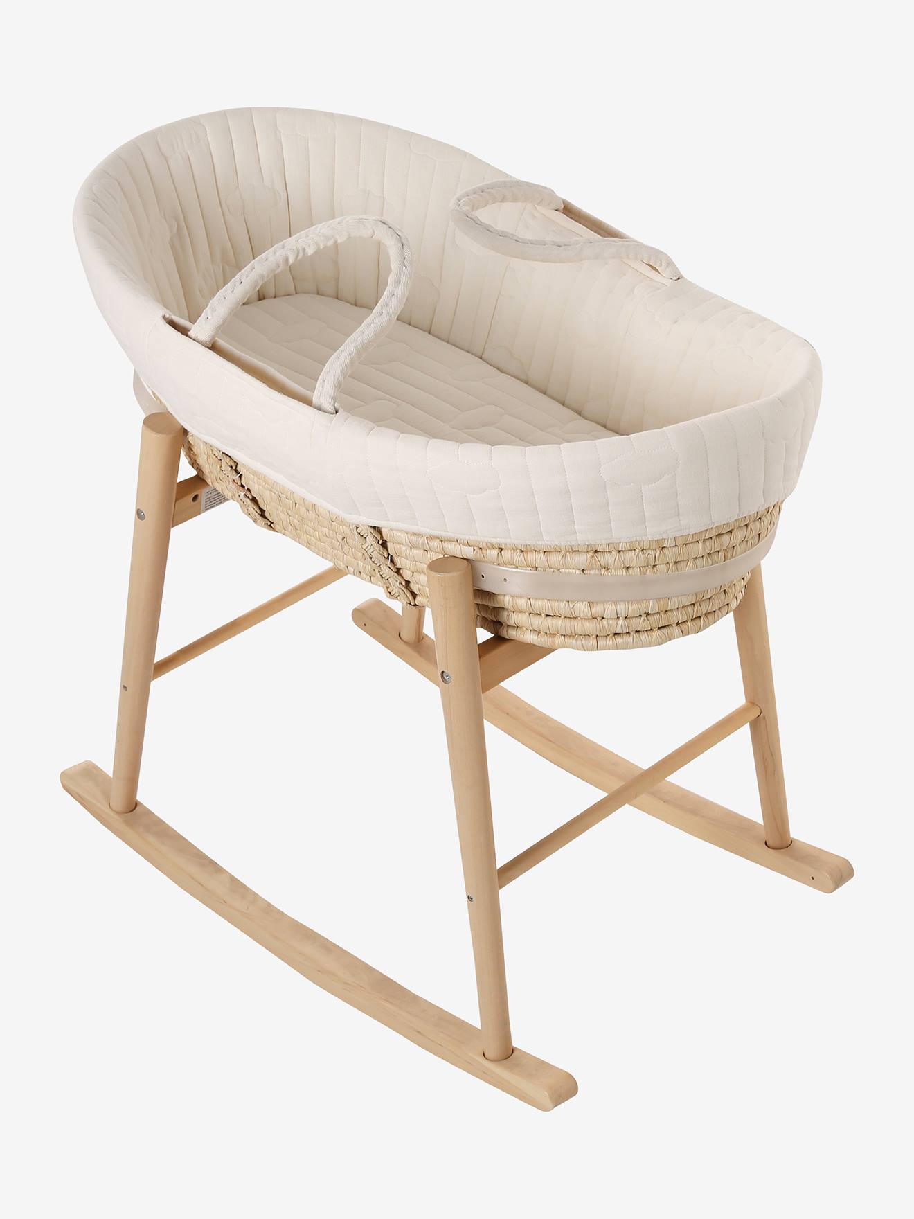 Housse pour couffin en gaze de coton nuages