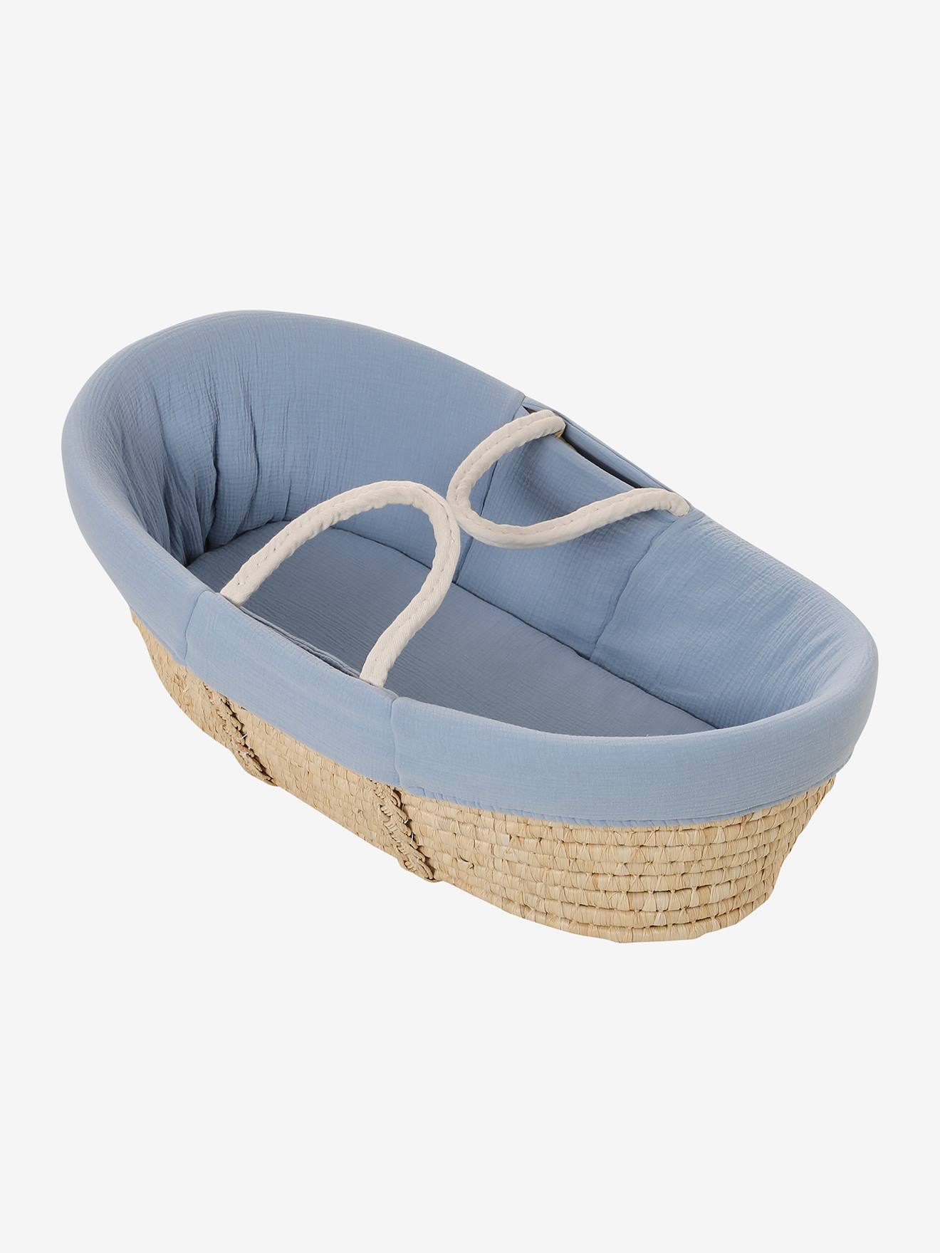 Housse pour couffin en gaze de coton bord de mer
