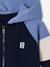 Sweat zippé garçon capuche coloblock bleu moyen+bordeaux+gris chiné+ocre+vert 3 - vertbaudet enfant 