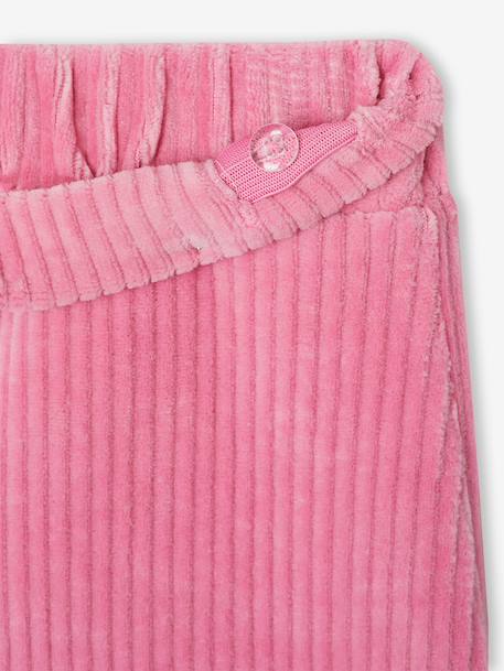 Pantalon fille large en velours anthracite+bleu grisé+blush+écru+kaki+marron+prune+rose 34 - vertbaudet enfant 
