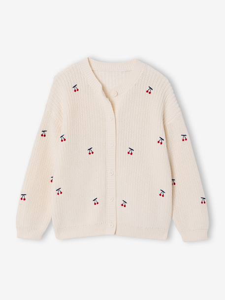 Gilet fille fantaisie en côte perlée  - vertbaudet enfant