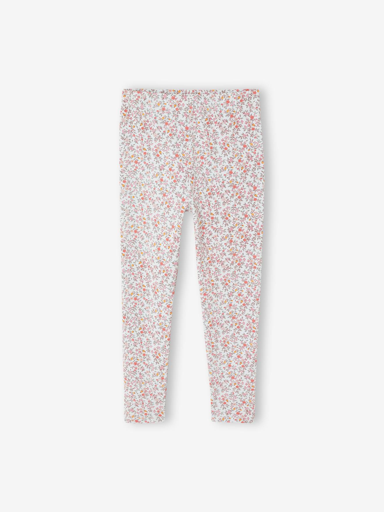 Legging fille imprimé vert d'eau