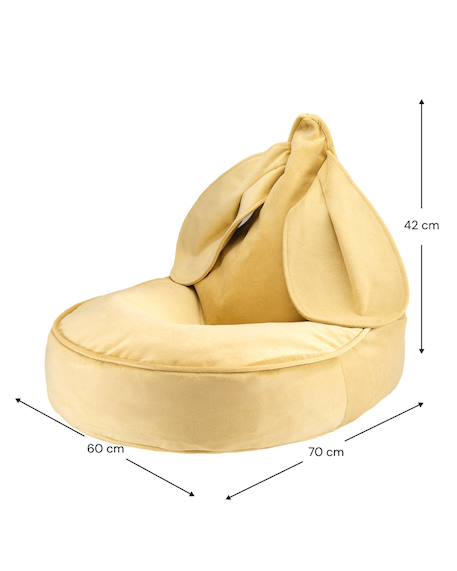 Pouf poire lapin chambre enfant - fauteuil comfortable en velours Dusty beige+Misty green+Salted caramel 15 - vertbaudet enfant 