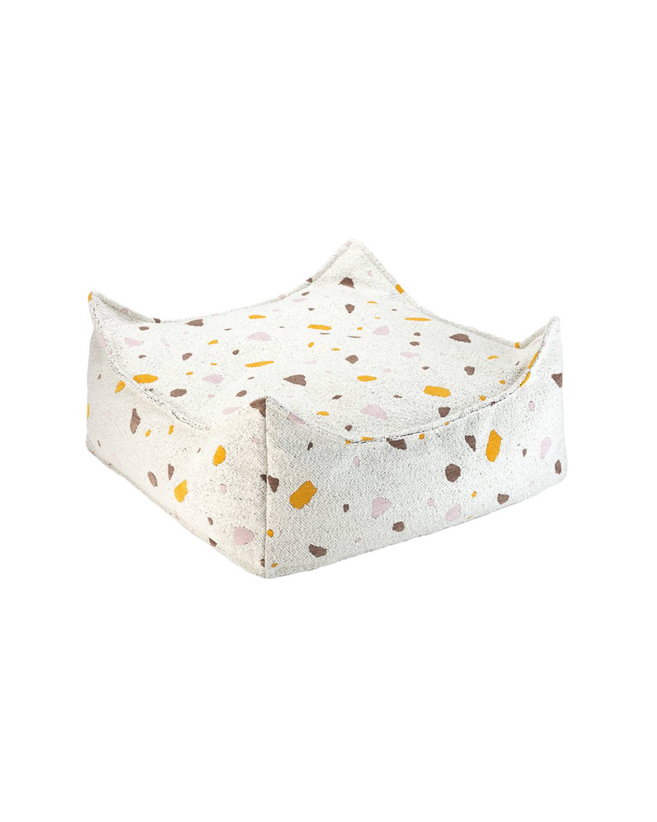 Pouf Enfant Ottoman Carré - Coussin De Sol Design Terrazzo Terrazzo Marble