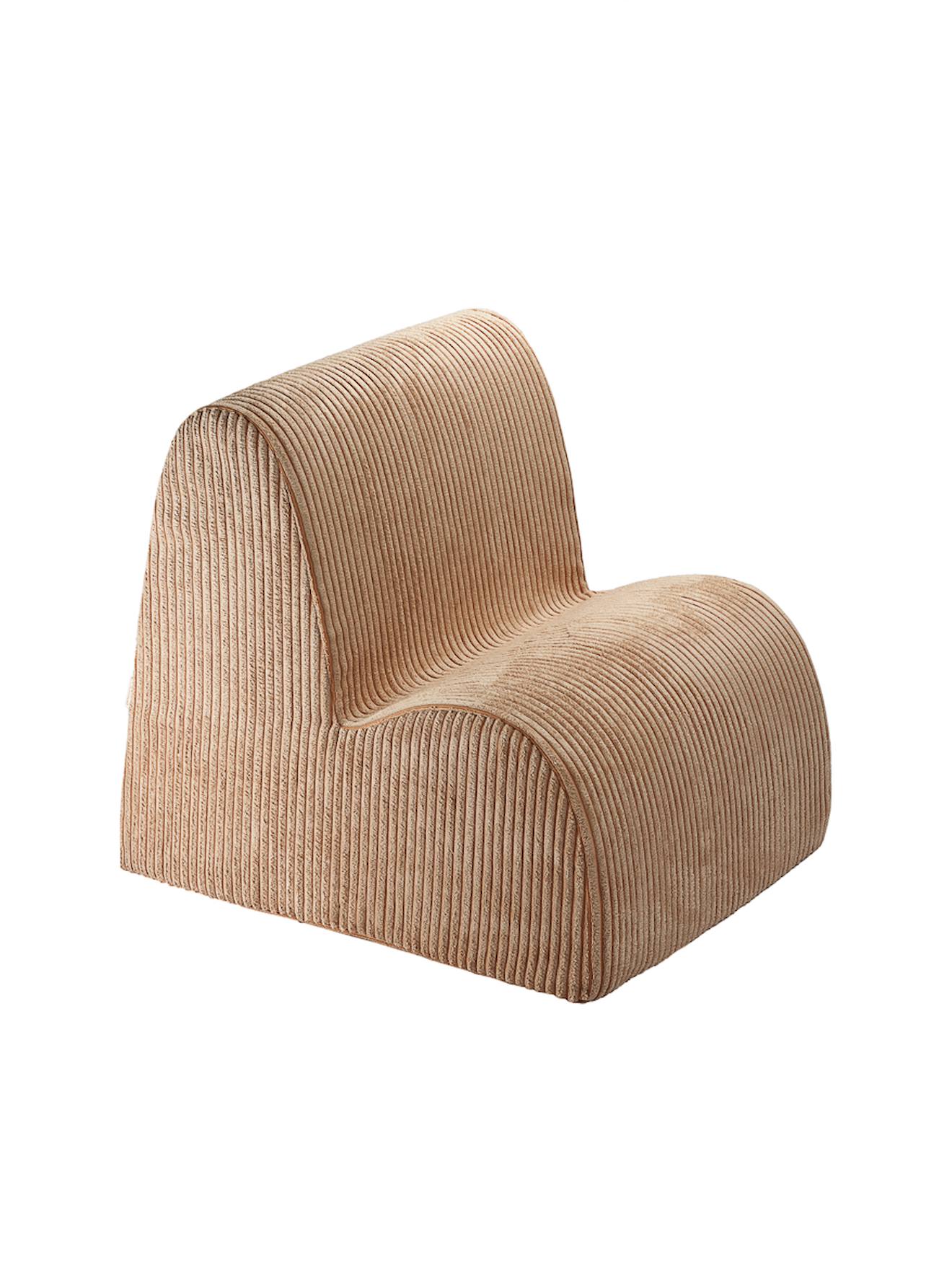 Fauteuil Chaise Enfant Nuage - Pouf En Velours Côtelé Toffee