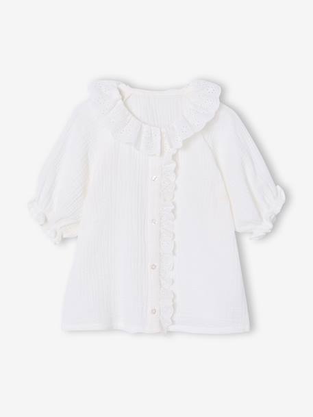 Chemise fille broderie anglaise  - vertbaudet enfant