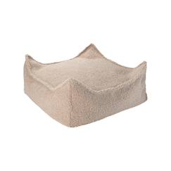 Chambre et rangement-Pouf enfant ottoman carré - coussin de sol déhoussable en teddy