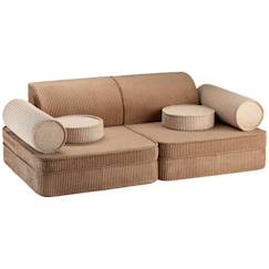 Chambre et rangement-Canapé de jeu modulable enfant - settee convertible en velours côtelé