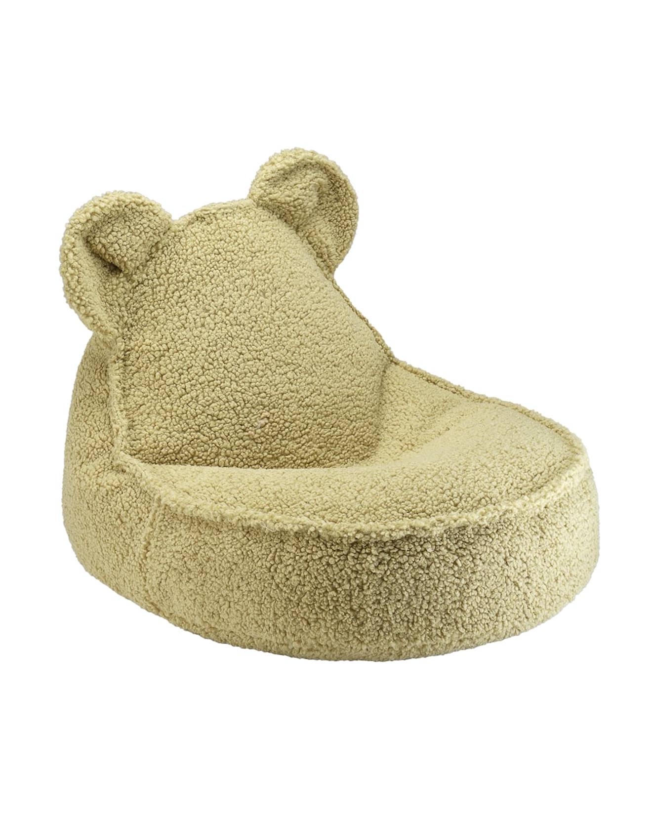 Pouf Poire Ours Chambre Enfant - Fauteuil Comfortable En Teddy Matcha