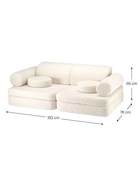 Canapé de jeu modulable enfant - settee convertible en teddy Biscuit+Cream white+Guava+Matcha+Warm hazel 10 - vertbaudet enfant 