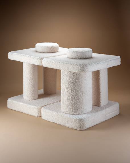 Canapé de jeu modulable enfant - settee convertible en teddy Biscuit+Cream white+Guava+Matcha+Warm hazel 7 - vertbaudet enfant 