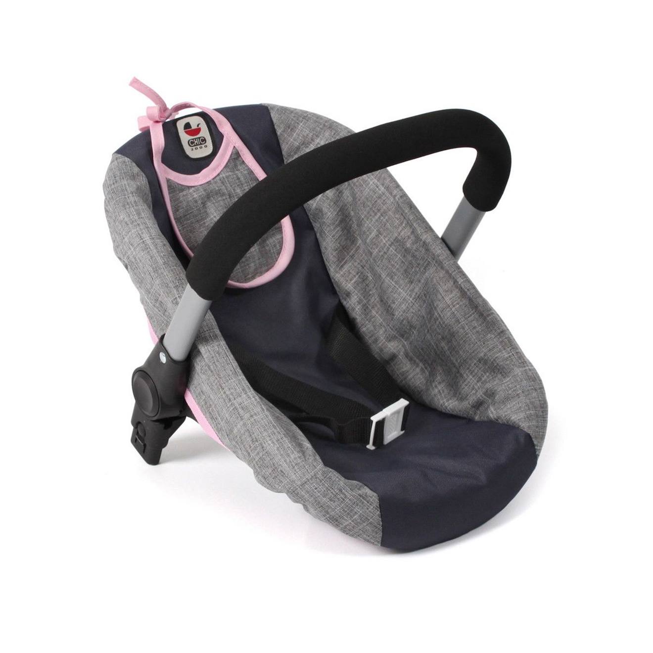 Siège Auto Pour Poupée Avec Adaptateur Jeans Gris-marine Multicolore