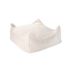 Chambre et rangement-Pouf enfant ottoman carré - coussin de sol déhoussable en teddy
