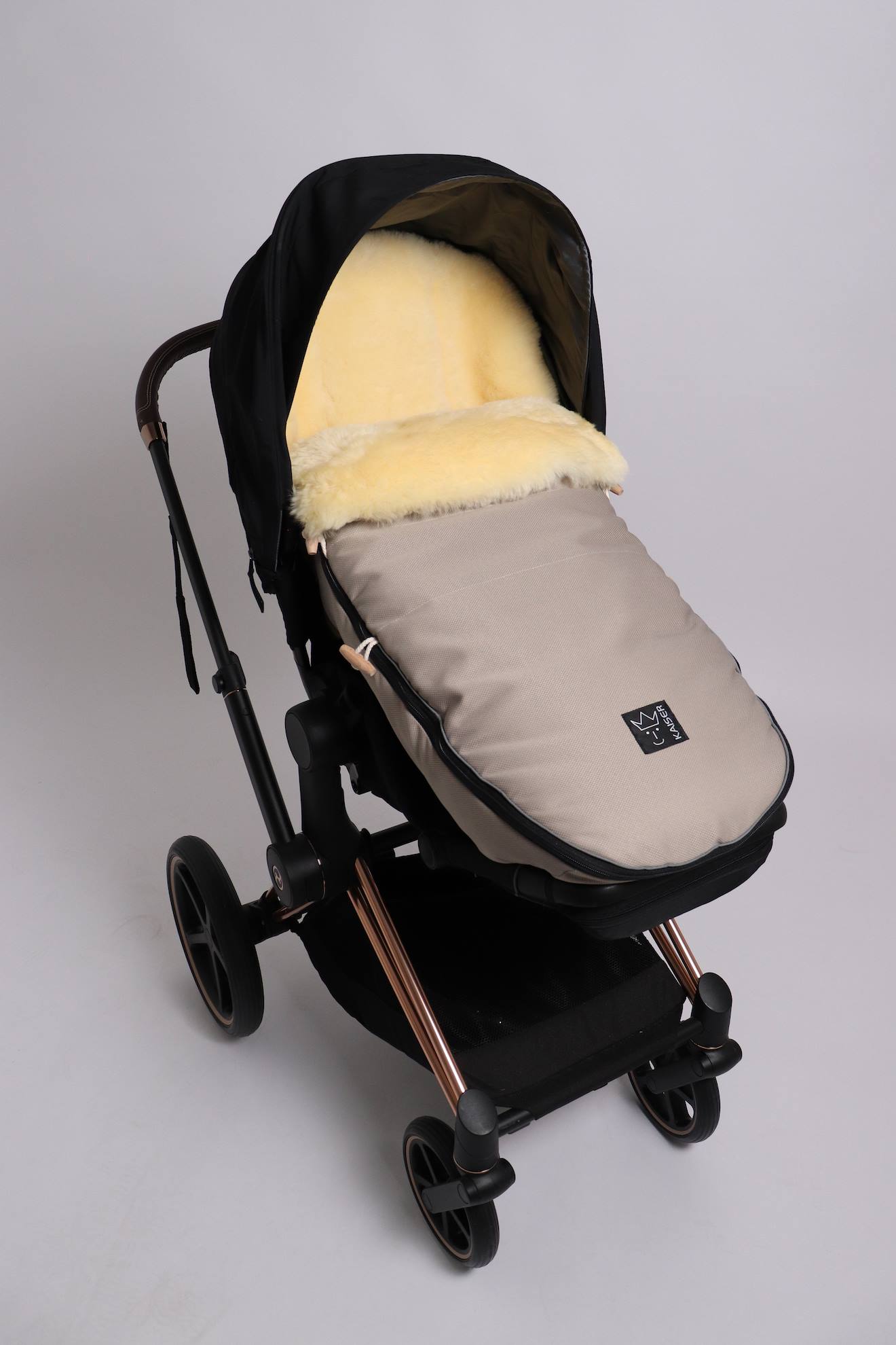 Chancelière Pour Poussette En Peau D'agneau Love The Nature Angora