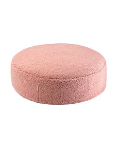-Pouf enfant ottoman rond - coussin de sol déhoussable en teddy