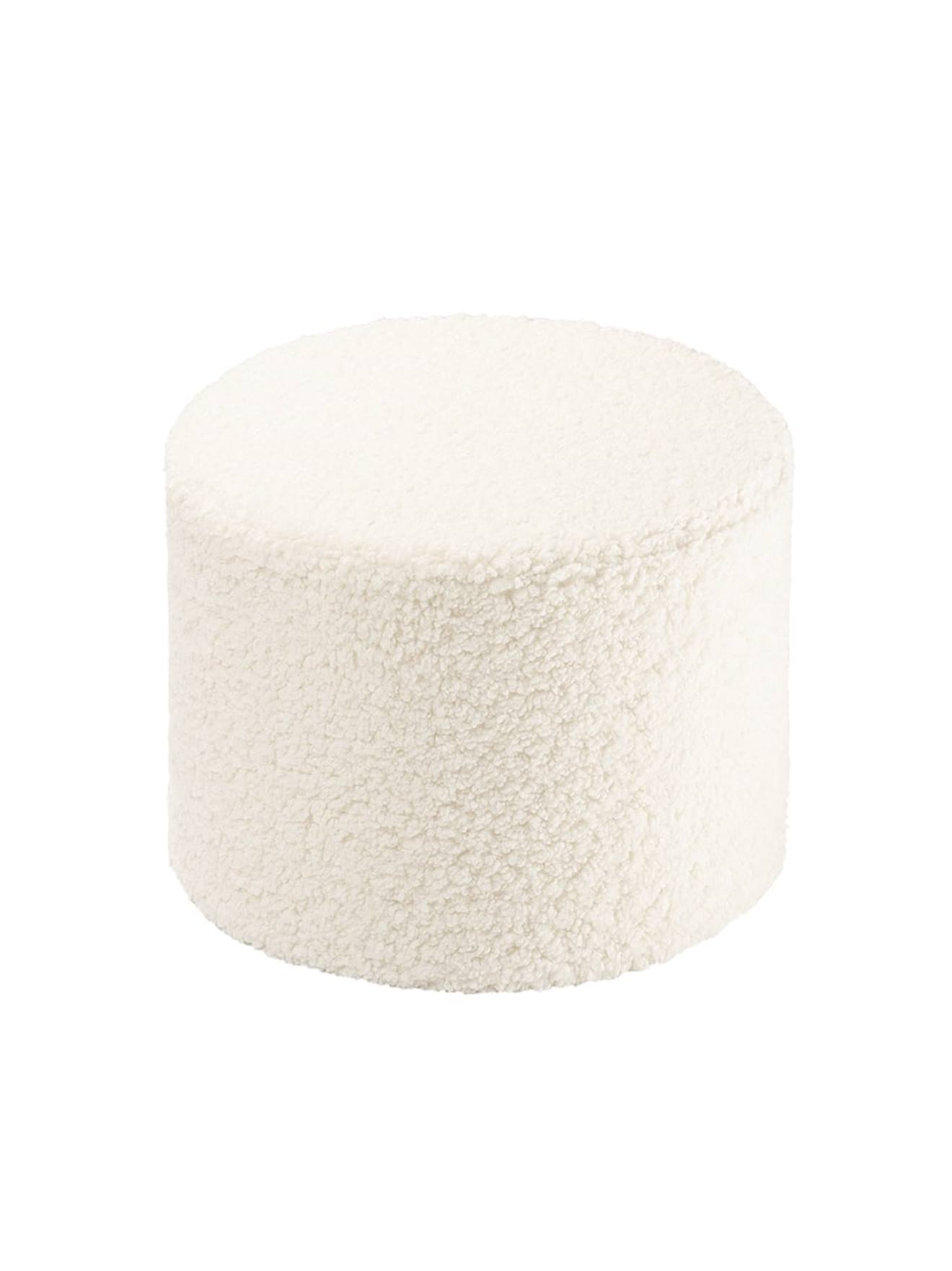 Pouf Enfant En Teddy Cream White