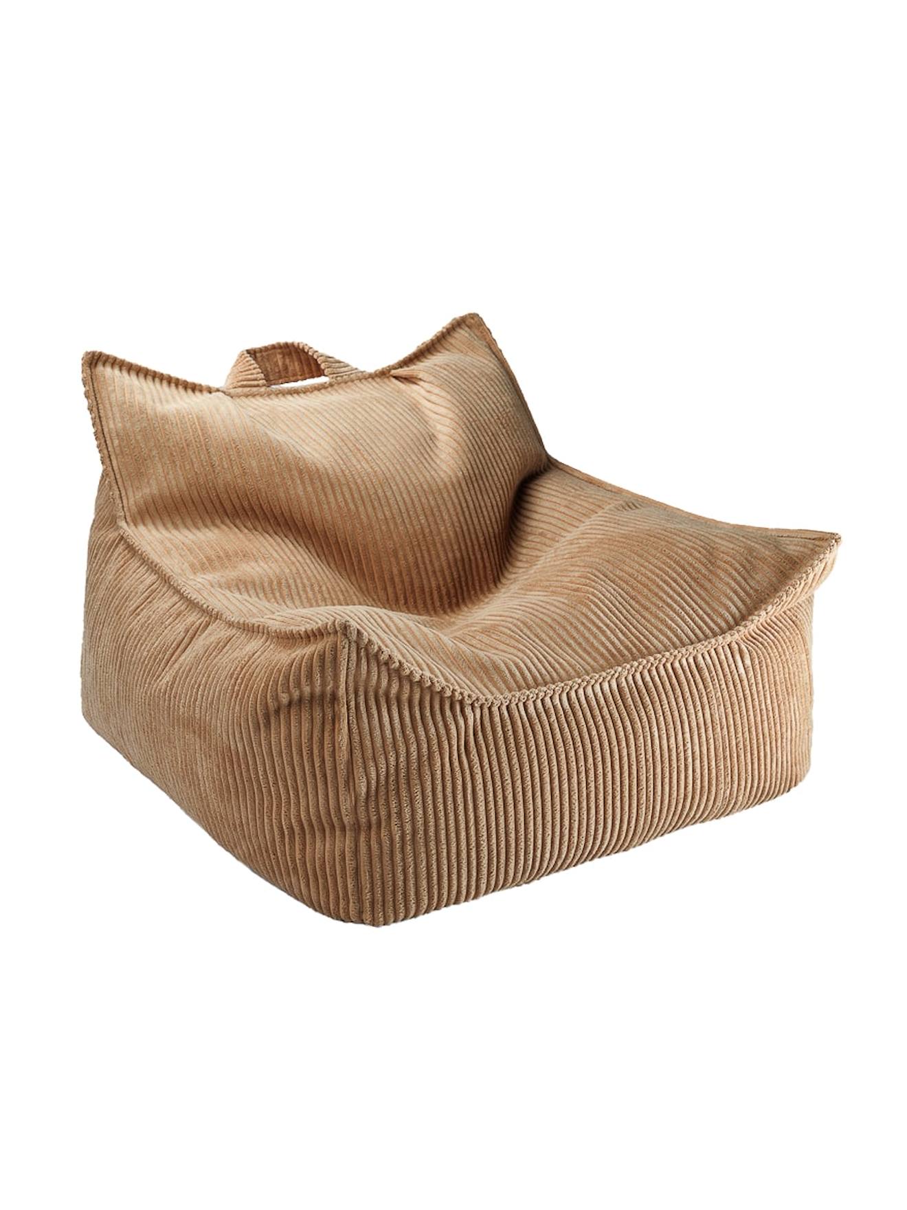 Pouf Poire Chambre Enfant - Fauteuil Comfortable En Velours Côtelé Toffee