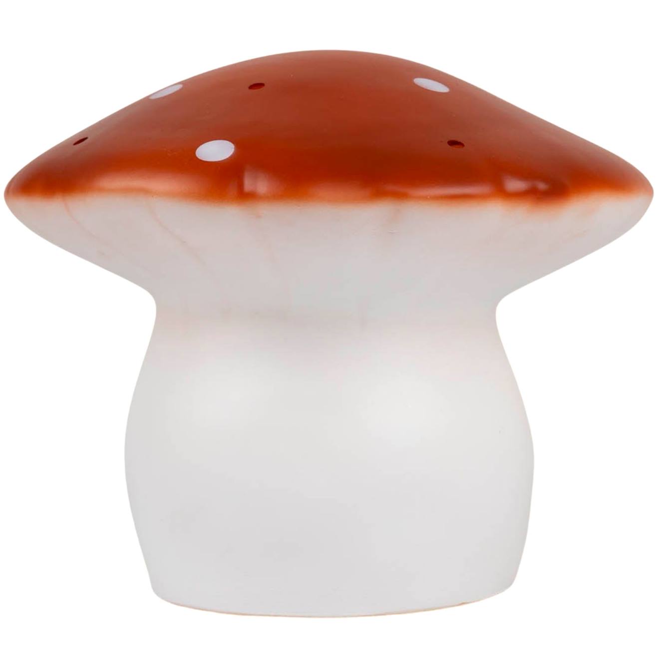 Lampe Veilleuse Champignon Brique Rouge Blanc, Rouge