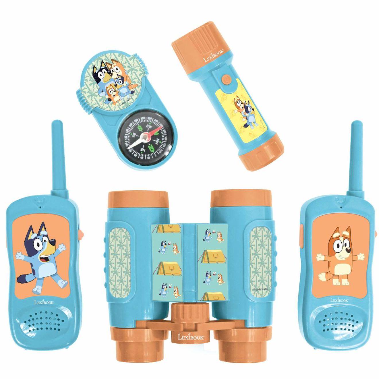 Kit D’aventurier Bluey Avec Talkie-walkies Portée 120m, Jumelles Et Boussole Multicolore