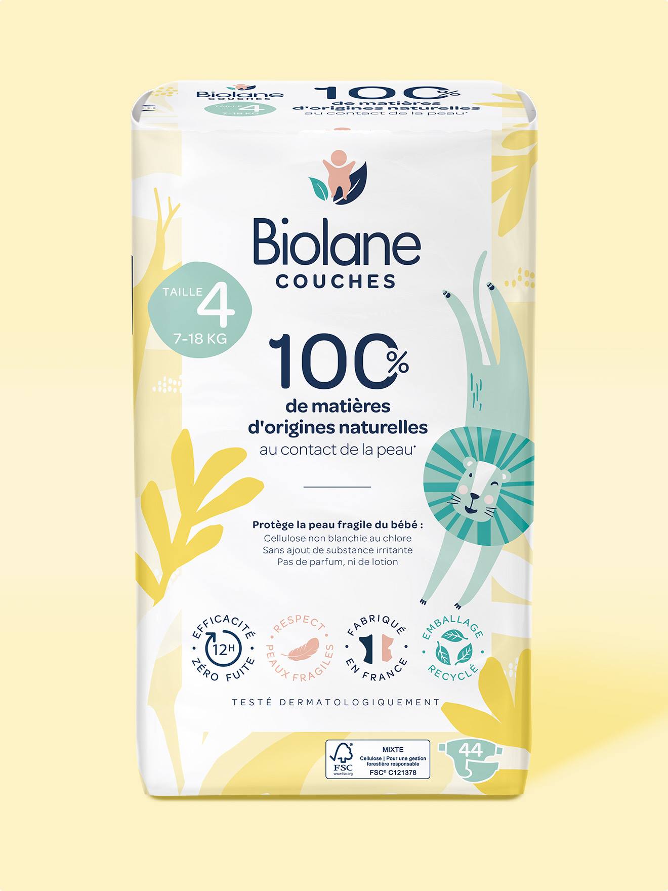 Couches Écologiques Taille 4 De 7 À 18kg Blanc