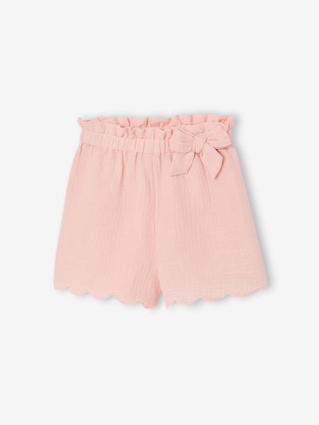 Fille-Short fille volanté en gaze de coton
