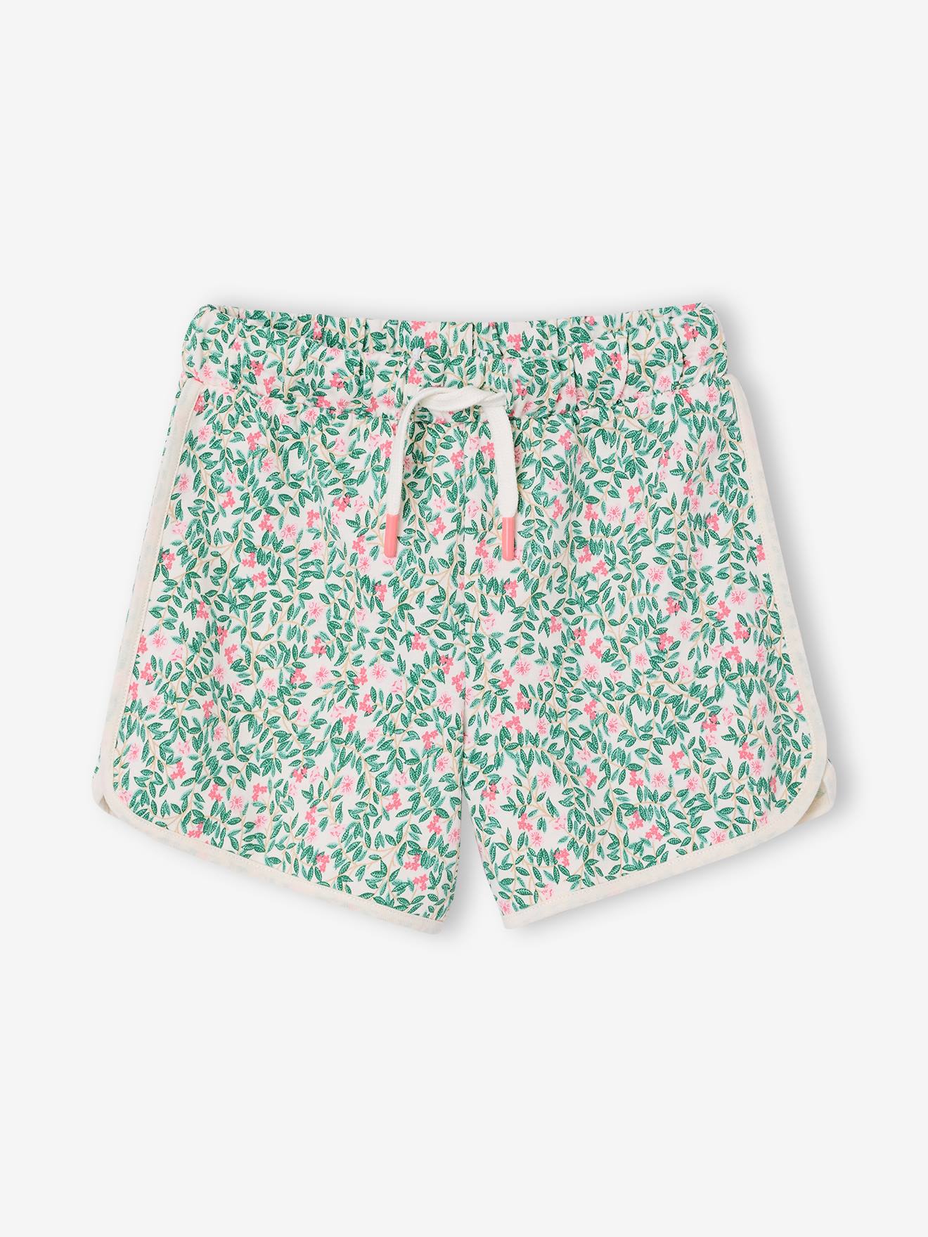 Short fille sport en molleton vanille