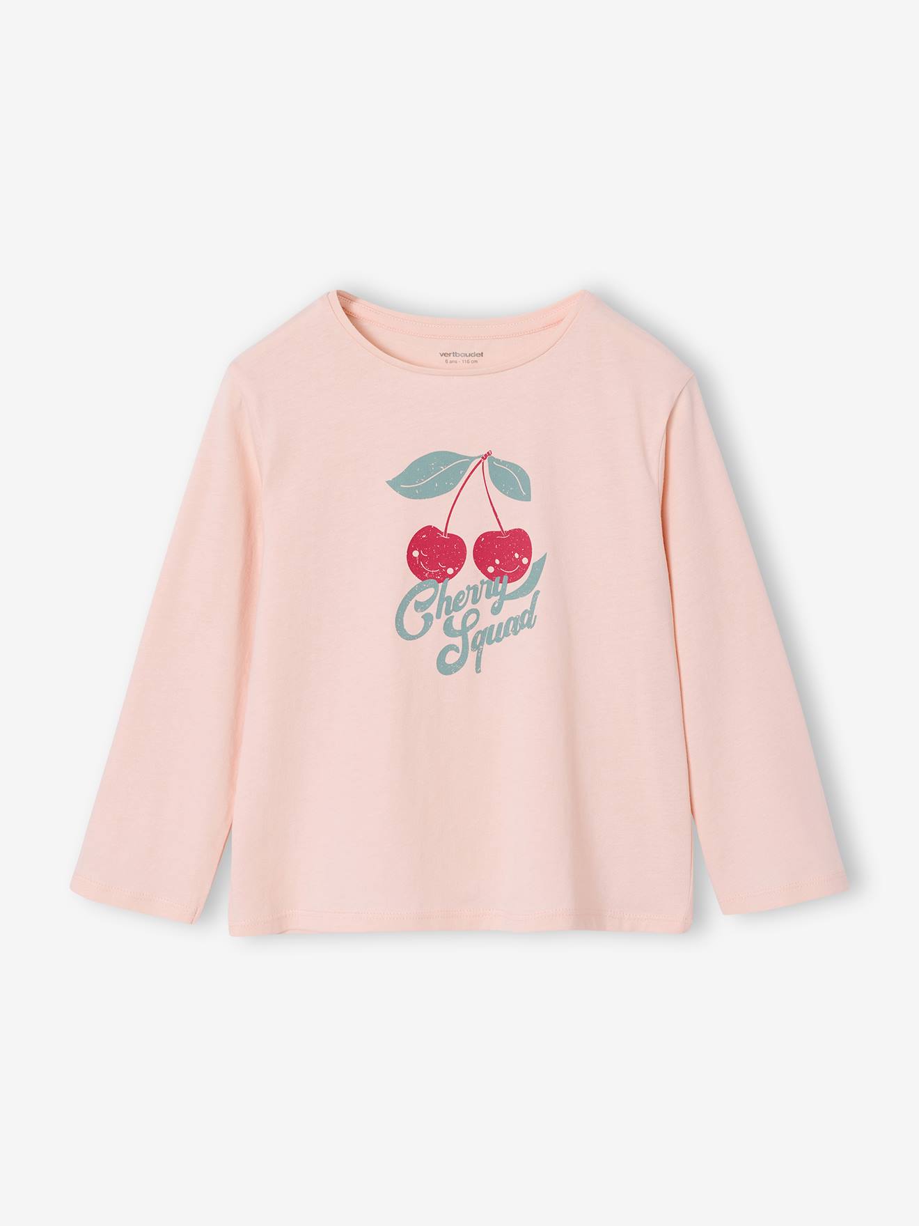 T-shirt fille imprim manches longues rose ple 3 €
