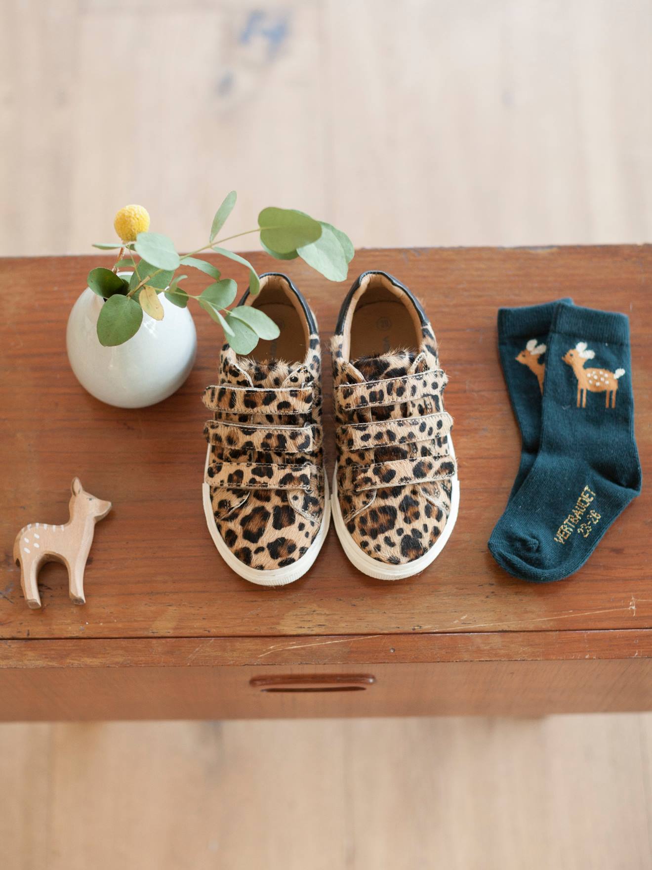 Basket store leopard enfant