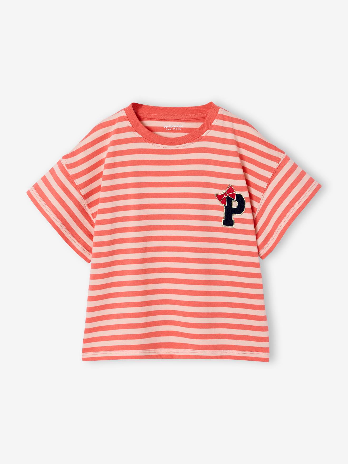 T-shirt fille fantaisie corail