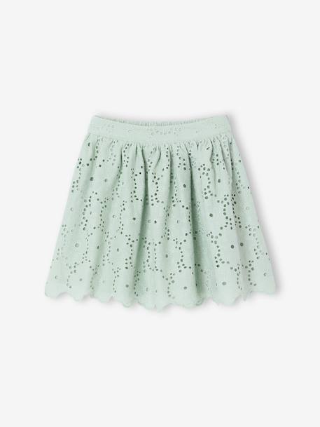 Jupe fille en broderie anglaise  - vertbaudet enfant