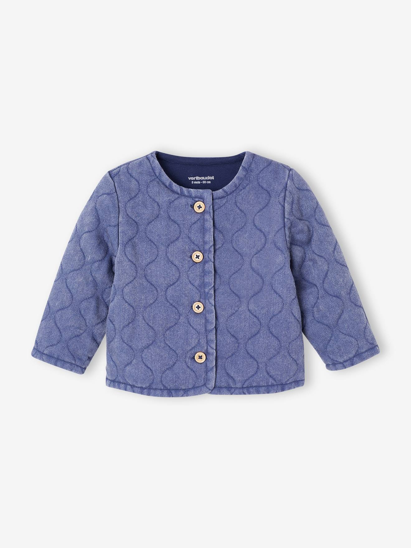 Veste bébé fille en denim personnalisable stone