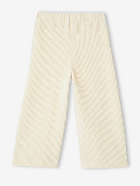 Pantalon fille large en velours anthracite+bleu grisé+blush+écru+kaki+marron+prune+rose 14 - vertbaudet enfant 