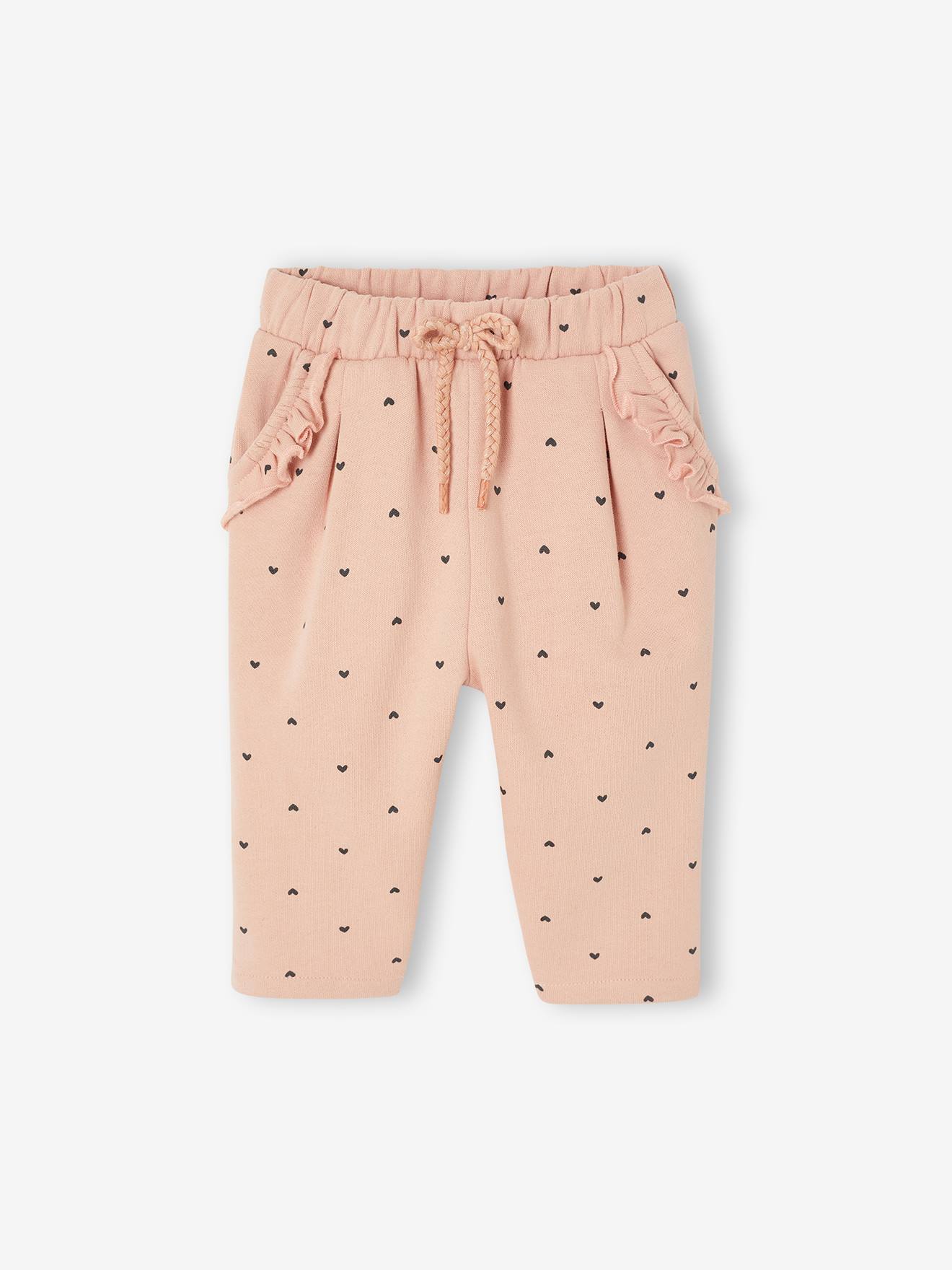 Pantalon bébé fille molleton rose