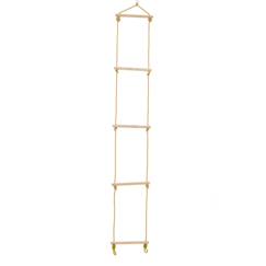 Jouet-Jeux de plein air-Aires de jeux-Échelle corde 5 barreaux pour portique  bois h190-250cm